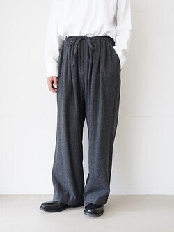 Blanc YM 女士 & 男士 CASHMERE WIDE PANTS 图片15