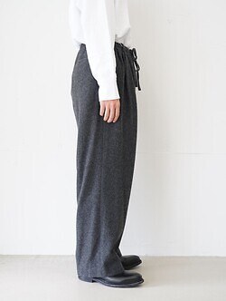 Blanc YM 女士 & 男士 CASHMERE WIDE PANTS 图片13