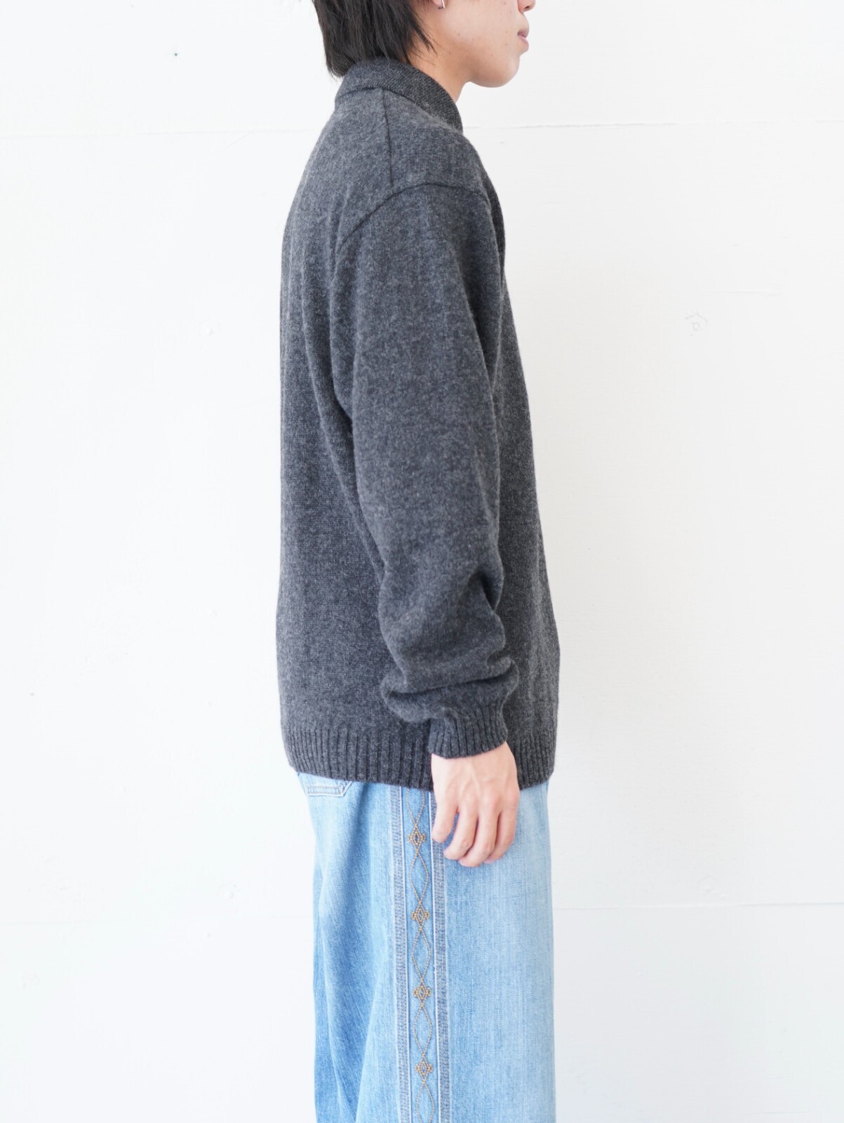 ブラン ワイエム レディース & メンズ アルパカポロカラーニットシャツ 画像19