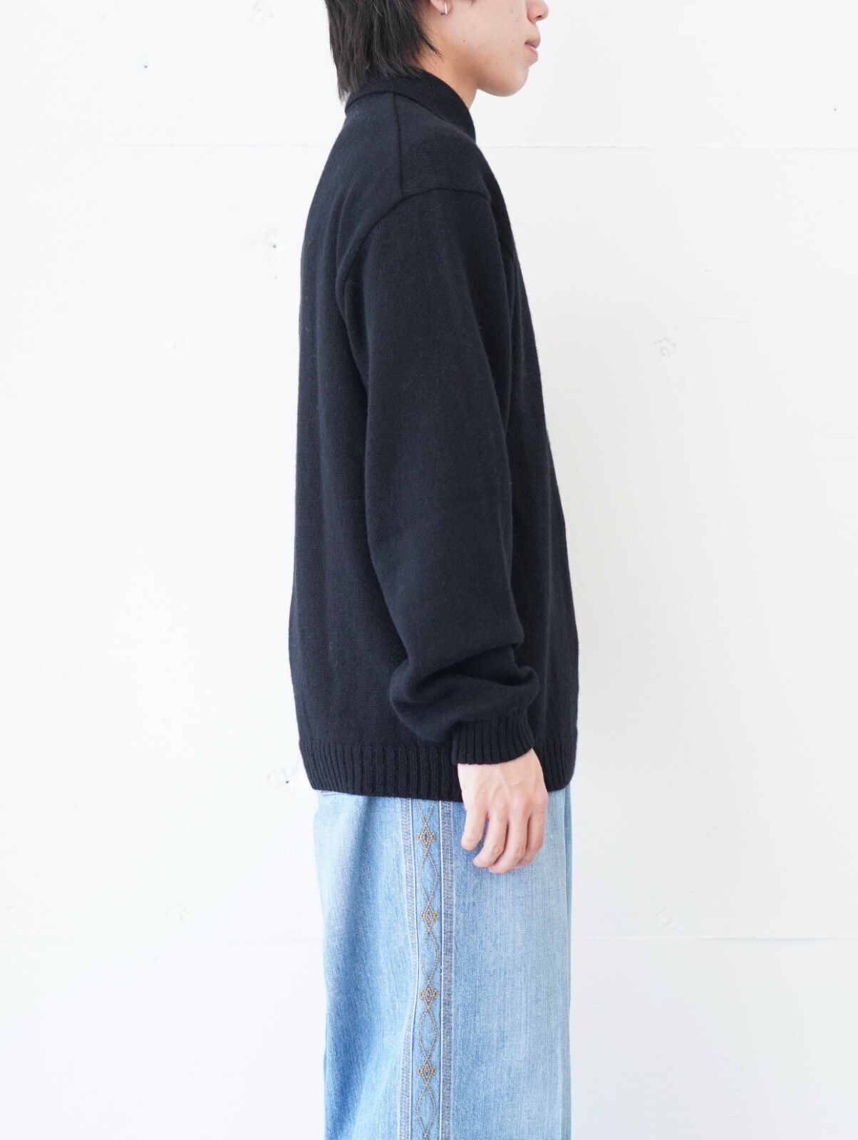 ブラン ワイエム レディース & メンズ アルパカポロカラーニットシャツ 画像2