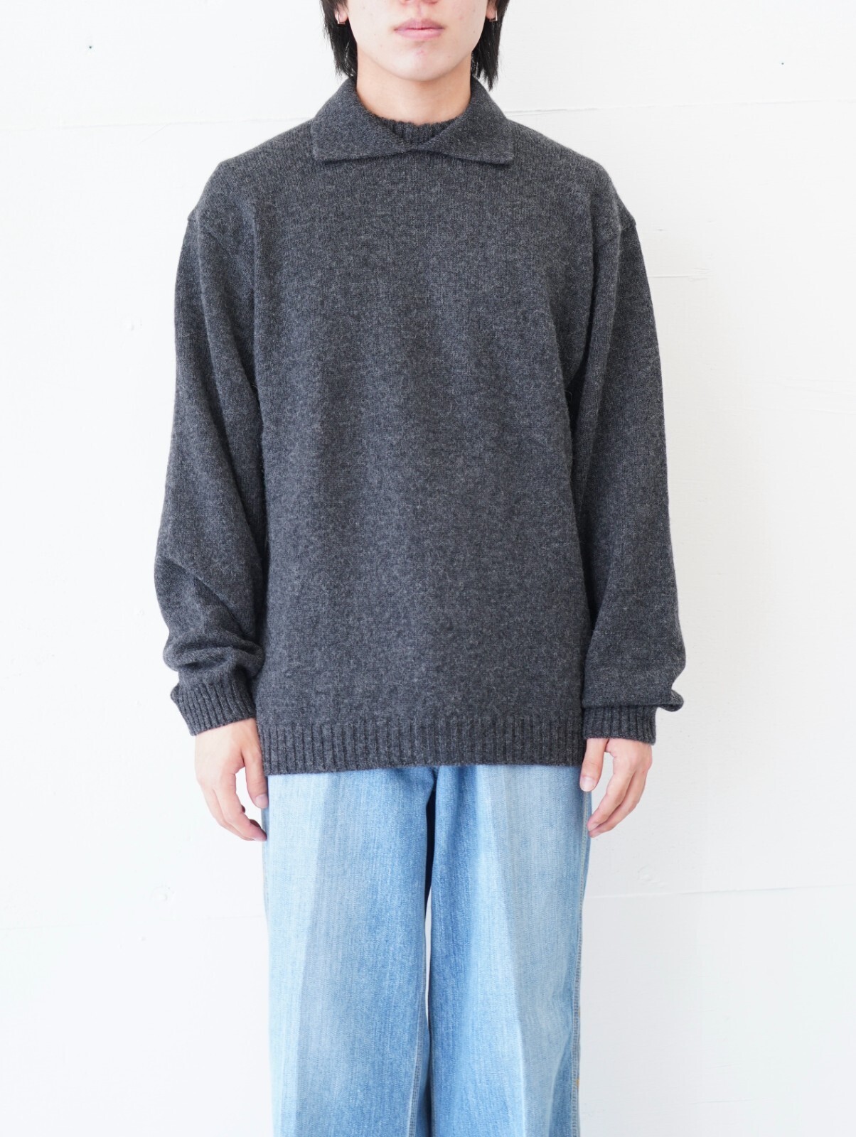 ブラン ワイエム レディース & メンズ アルパカポロカラーニットシャツ 画像18