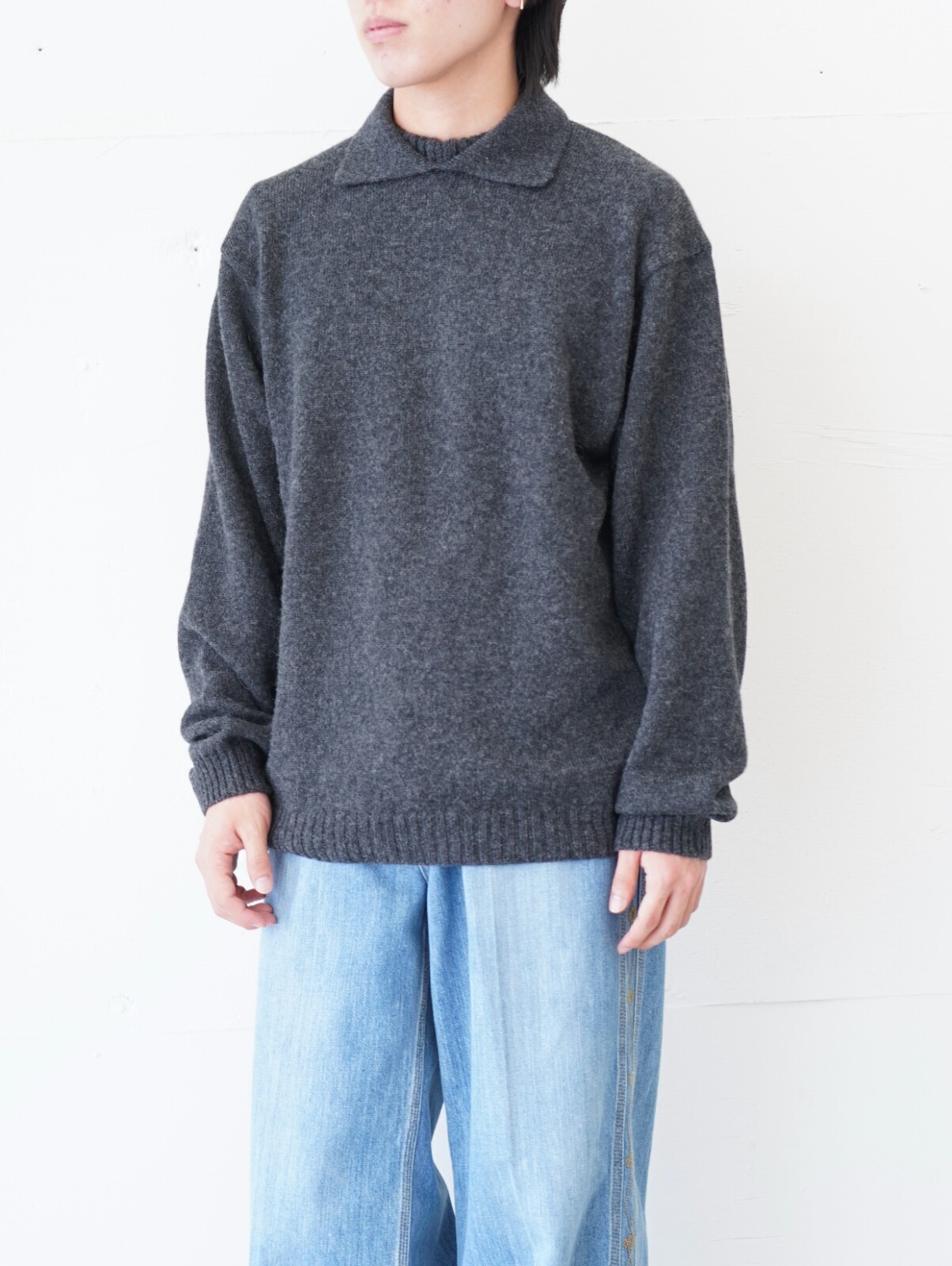 ブラン ワイエム レディース & メンズ アルパカポロカラーニットシャツ 画像21