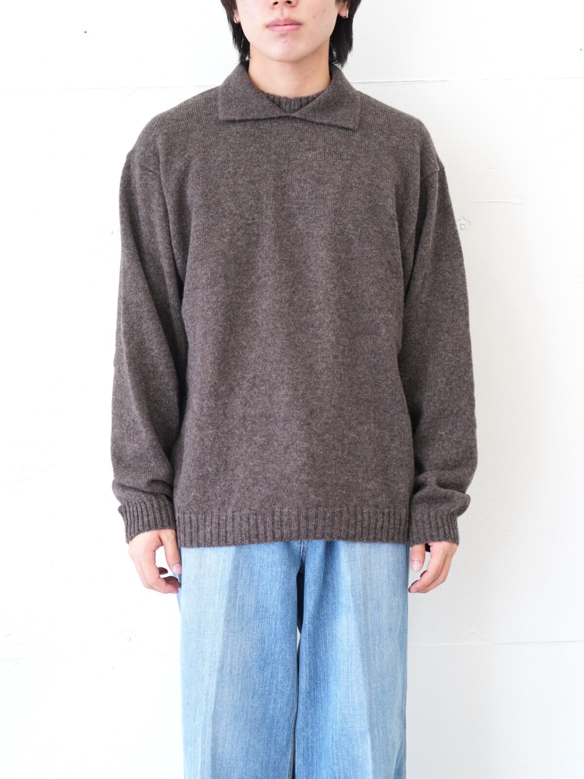 ブラン ワイエム レディース & メンズ アルパカポロカラーニットシャツ 画像10