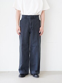 サルト(SARTO) 男裝 CANVAS WIDE PANTS smoke black M