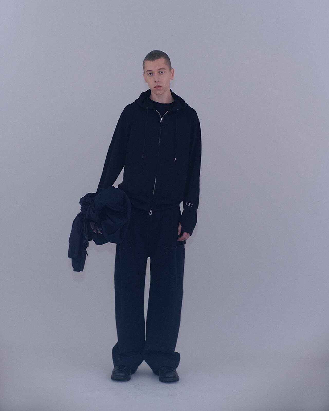 プロダクトトゥエルブ メンズ スーパー140's/130'sメリノウールジップアップパーカ 画像7