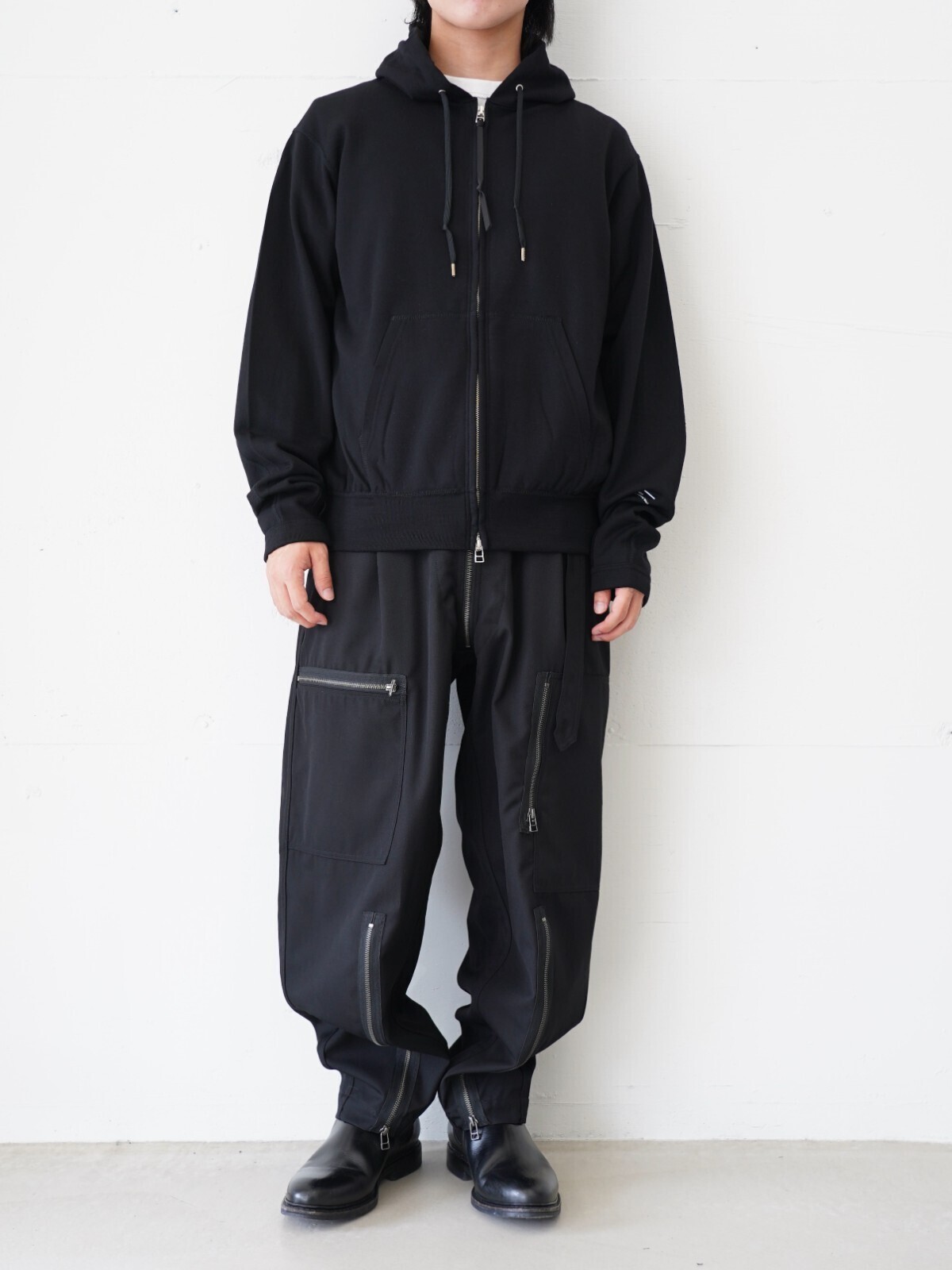 プロダクトトゥエルブ メンズ スーパー140's/130'sメリノウールジップアップパーカ 画像6