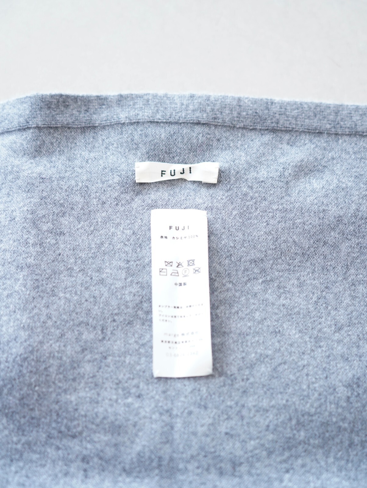 FUJI 女士 & 男士 WHITE CASHMERE SCARF 圖片12