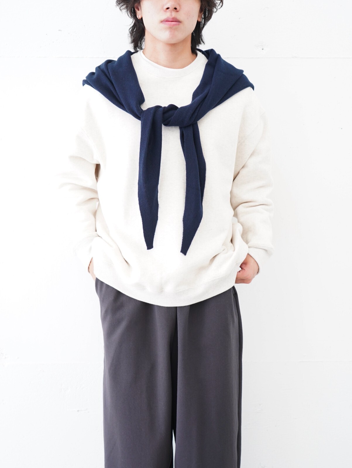 FUJI 女士 & 男士 WHITE CASHMERE SCARF 圖片14