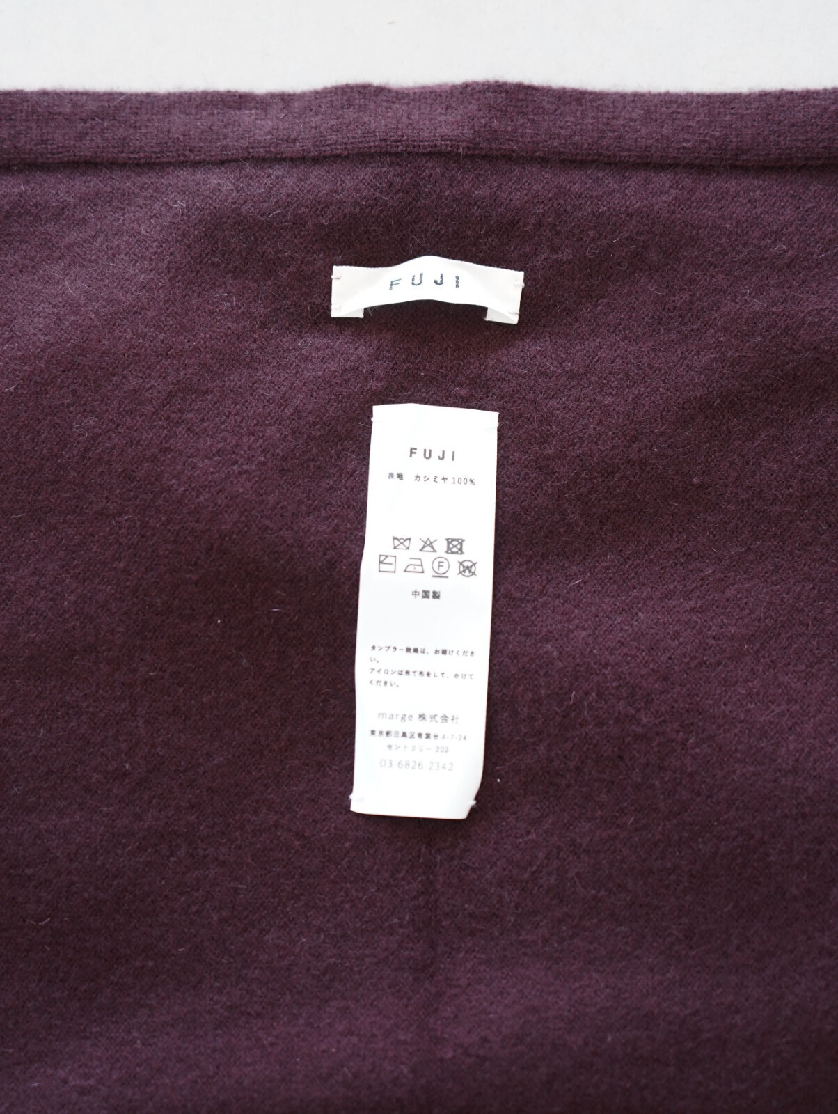 FUJI 女士 & 男士 WHITE CASHMERE SCARF 圖片6
