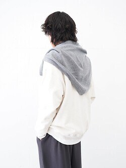 FUJI 女士 & 男士 WHITE CASHMERE SCARF 图片10
