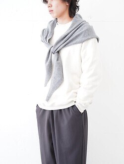 FUJI 女士 & 男士 WHITE CASHMERE SCARF 图片9
