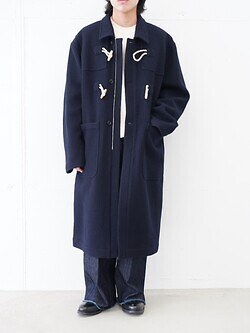 フジ(FUJI) 男士 MELTON WOOL DUFFEL COAT (25AW) navy 5