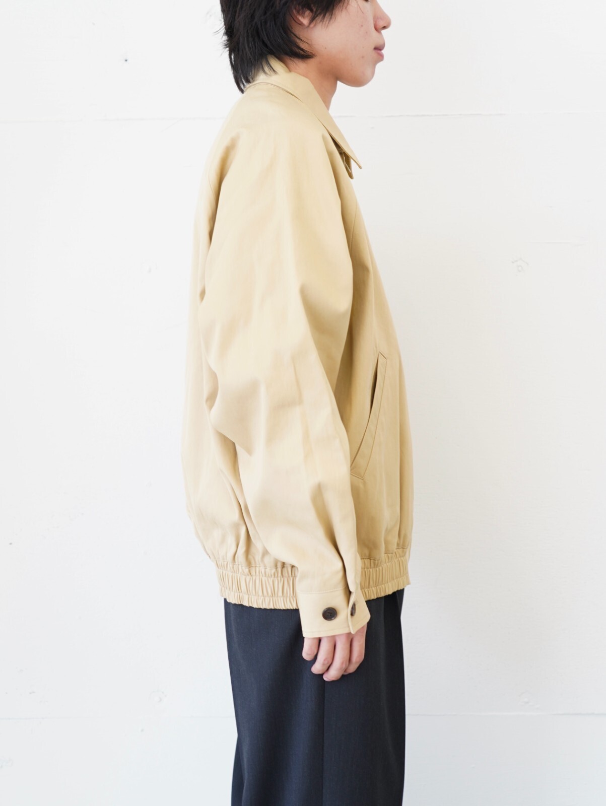 フジ メンズ コットンギャバジンラグランブルゾン 画像2