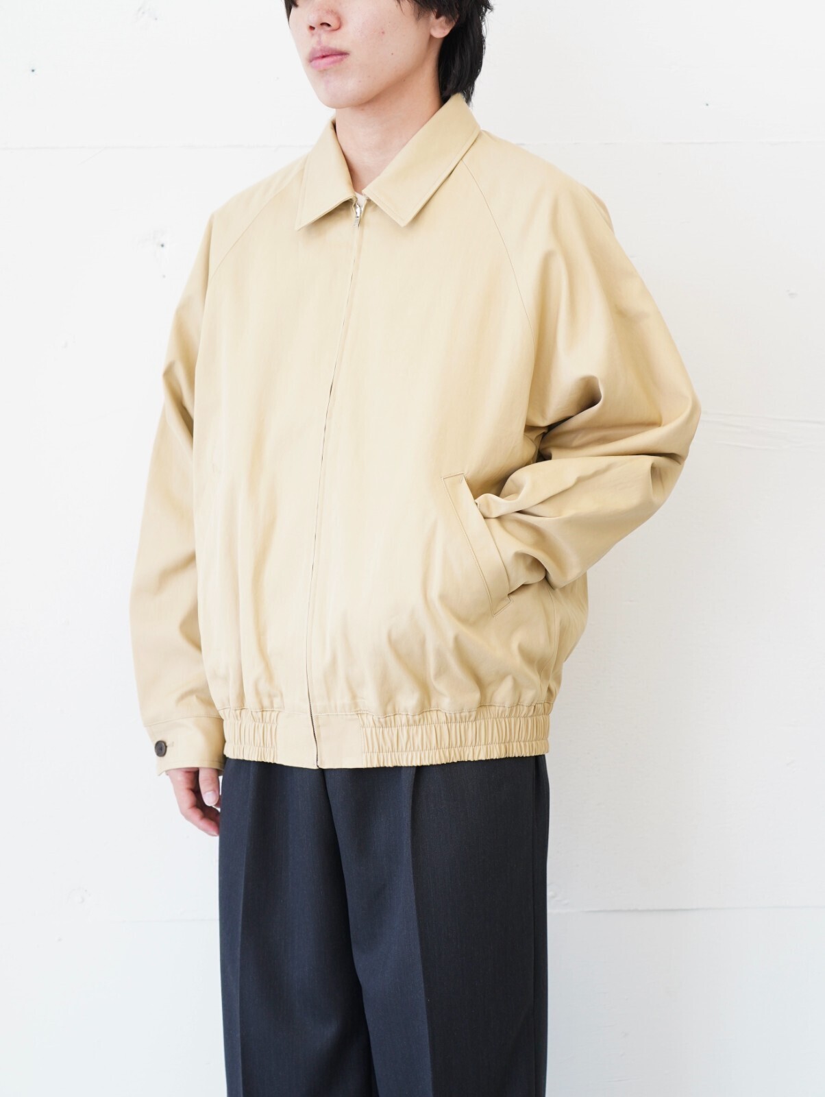 フジ メンズ コットンギャバジンラグランブルゾン 画像4