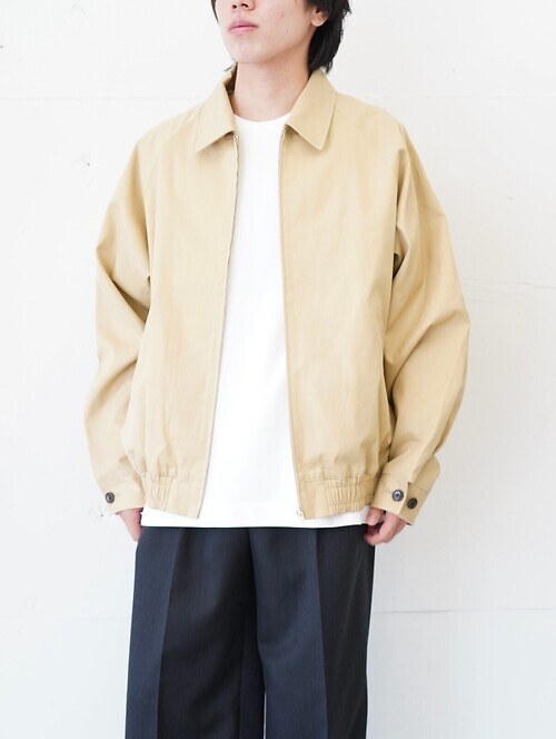 コットンギャバジンラグランブルゾン｜フジ メンズ