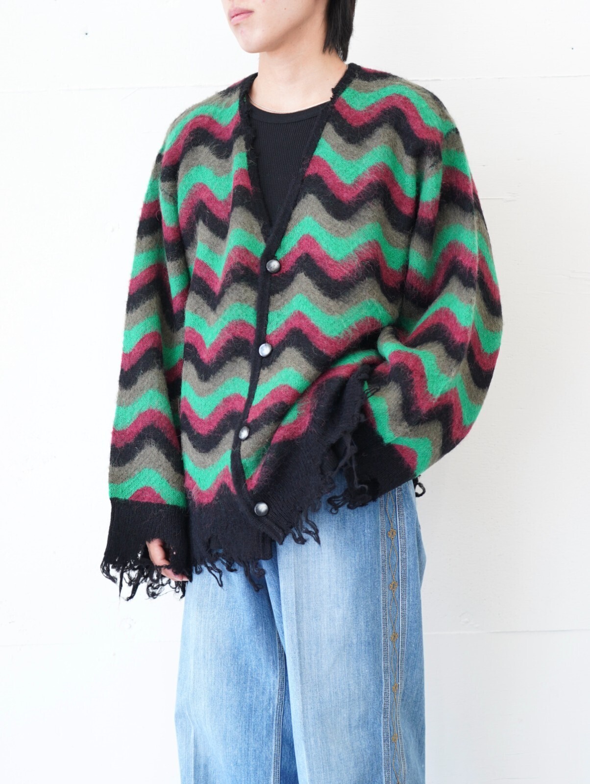 Lamrof 女裝 & 男裝 Wave Mohair Cardigan 圖片4