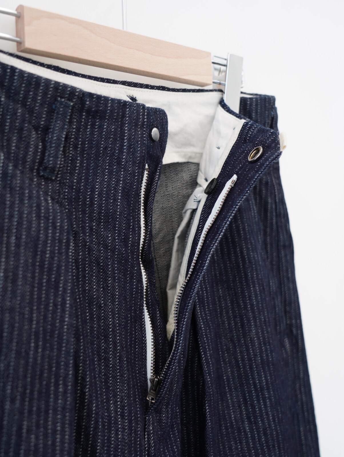 saby 男士 TUCK-BAGGY TYPE 2 - Stripe Denim One Wash - 圖片9