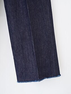 saby MENS TUCK-BAGGY TYPE 2 - Stripe Denim One Wash - IMAGE18