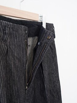 saby MENS TUCK-BAGGY TYPE 2 - Stripe Denim One Wash - IMAGE8