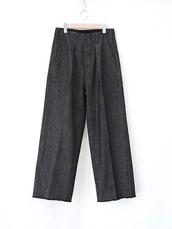 saby MENS TUCK-BAGGY TYPE 2 - Stripe Denim One Wash - IMAGE5