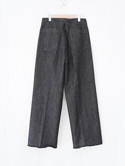 saby MENS TUCK-BAGGY TYPE 2 - Stripe Denim One Wash - IMAGE10