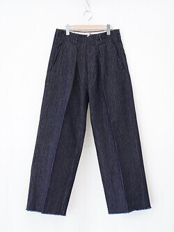 saby MENS TUCK-BAGGY TYPE 2 - Stripe Denim One Wash - IMAGE16