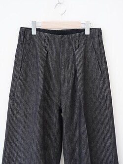 saby MENS TUCK-BAGGY TYPE 2 - Stripe Denim One Wash - IMAGE6
