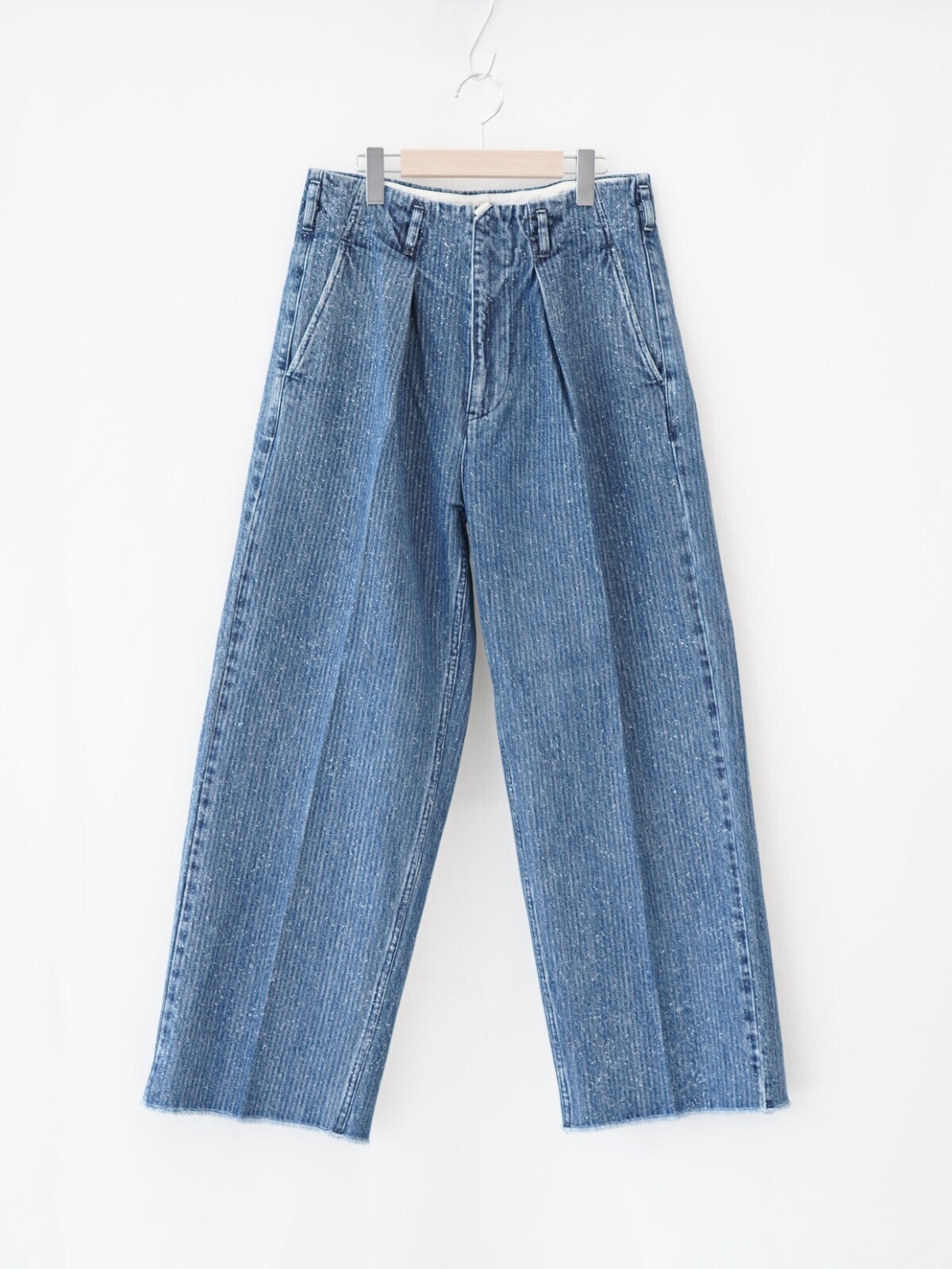 saby 男士 TUCK-BAGGY TYPE 2 - Stripe Denim Splash Vintage Wash - 圖片15