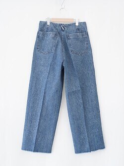 saby MENS TUCK-BAGGY TYPE 2 - Stripe Denim Splash Vintage Wash - IMAGE16