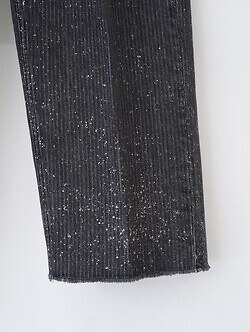 saby MENS TUCK-BAGGY TYPE 2 - Stripe Denim Splash Vintage Wash - IMAGE7