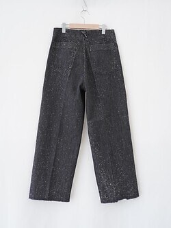 saby MENS TUCK-BAGGY TYPE 2 - Stripe Denim Splash Vintage Wash - IMAGE10