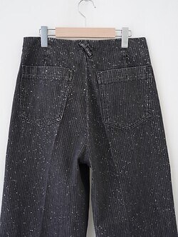 saby MENS TUCK-BAGGY TYPE 2 - Stripe Denim Splash Vintage Wash - IMAGE9