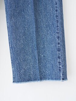 saby MENS TUCK-BAGGY TYPE 2 - Stripe Denim Splash Vintage Wash - IMAGE13