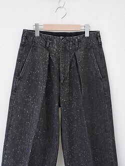 saby MENS TUCK-BAGGY TYPE 2 - Stripe Denim Splash Vintage Wash - IMAGE6