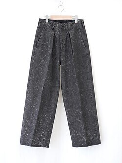 saby MENS TUCK-BAGGY TYPE 2 - Stripe Denim Splash Vintage Wash - IMAGE5