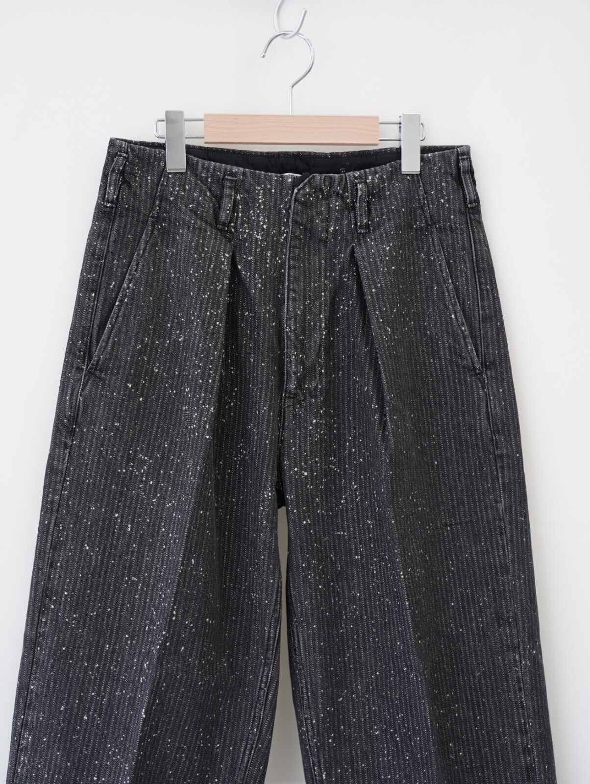 saby 男士 TUCK-BAGGY TYPE 2 - Stripe Denim Splash Vintage Wash - 圖片6