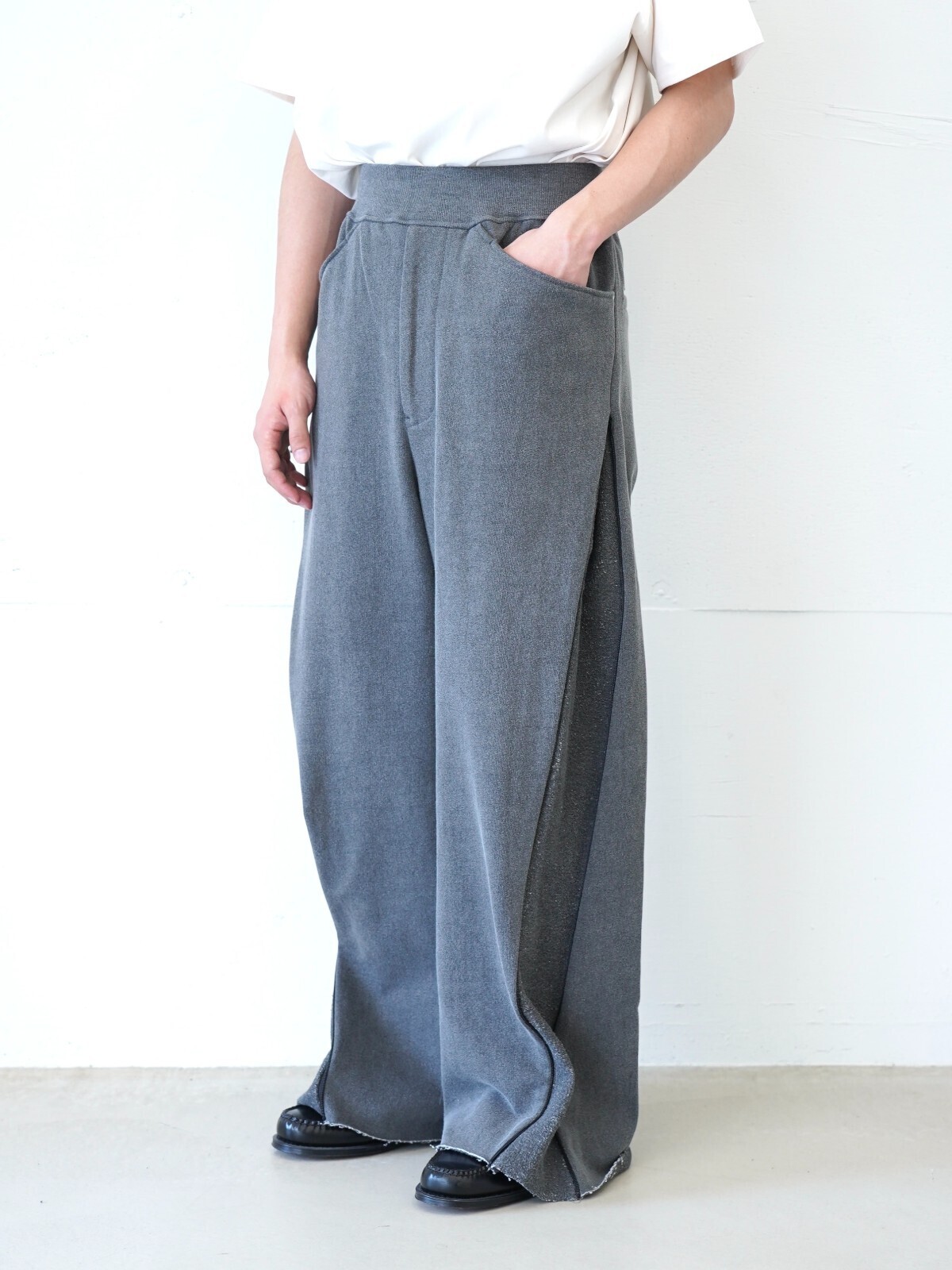 saby 男士 NEW RIB BAGGY PANTS- Pigment Print French Terry - 图片2