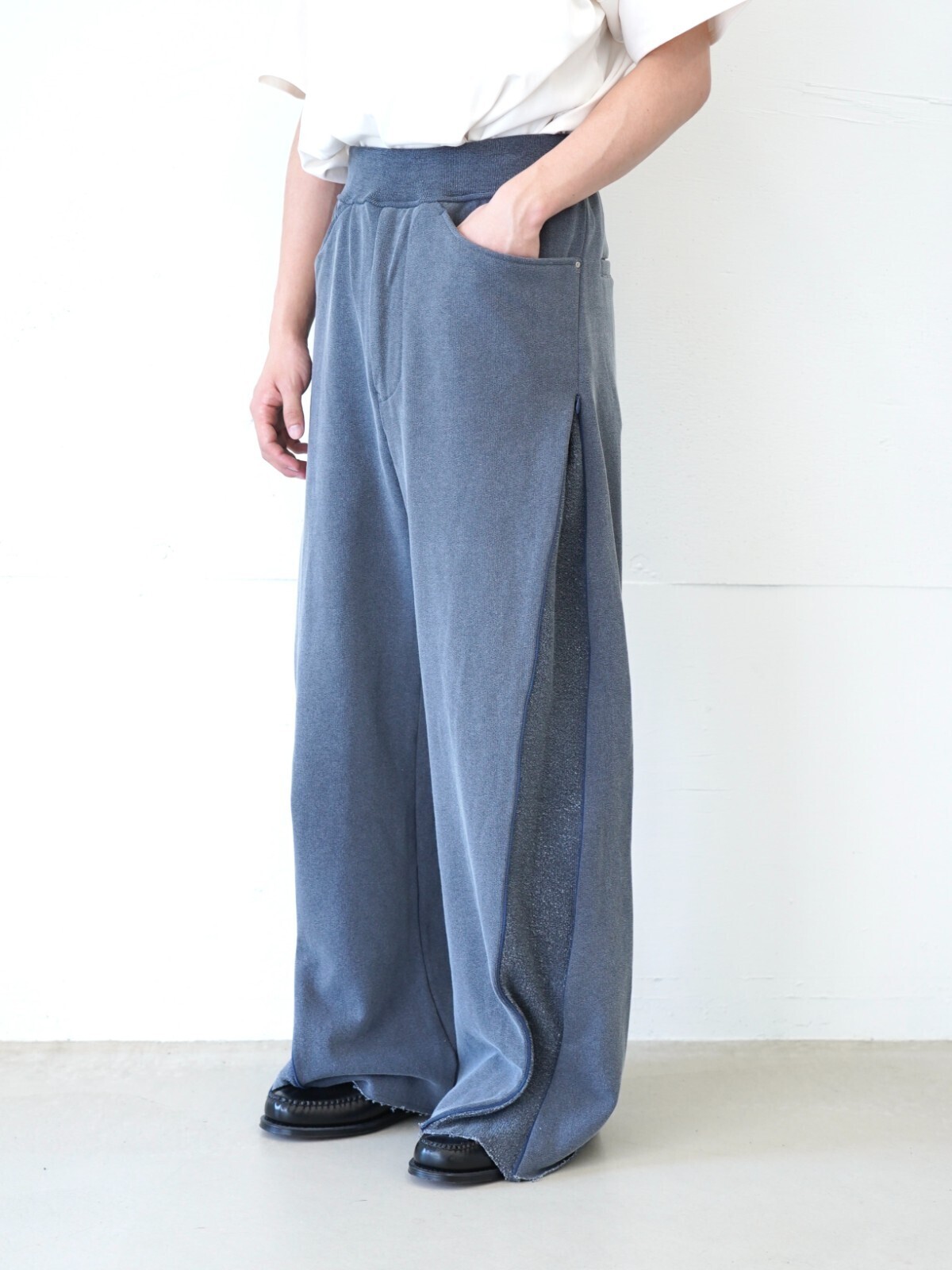 saby 男士 NEW RIB BAGGY PANTS- Pigment Print French Terry - 图片17
