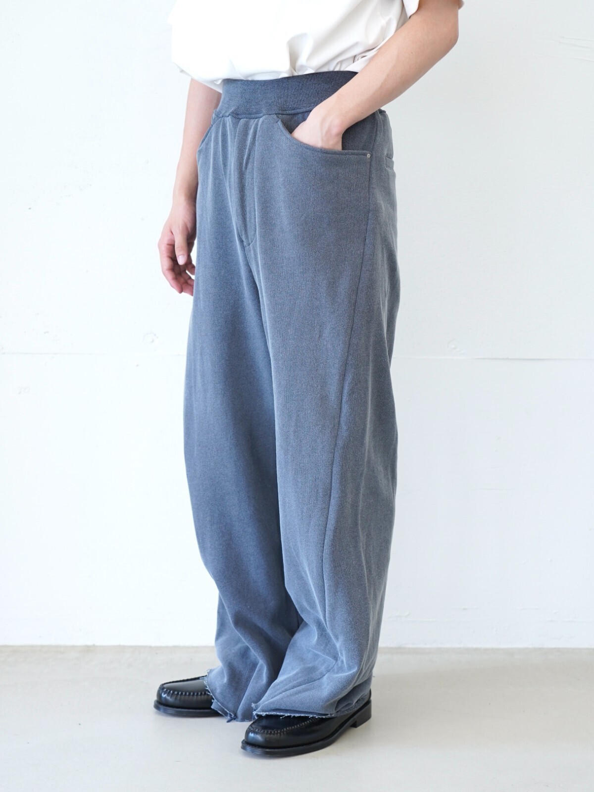saby 男士 NEW RIB BAGGY PANTS- Pigment Print French Terry - 图片21