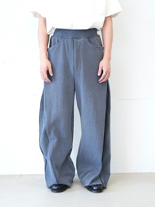 NEW RIB BAGGY PANTS- Pigment Print French Terry -｜saby 男士