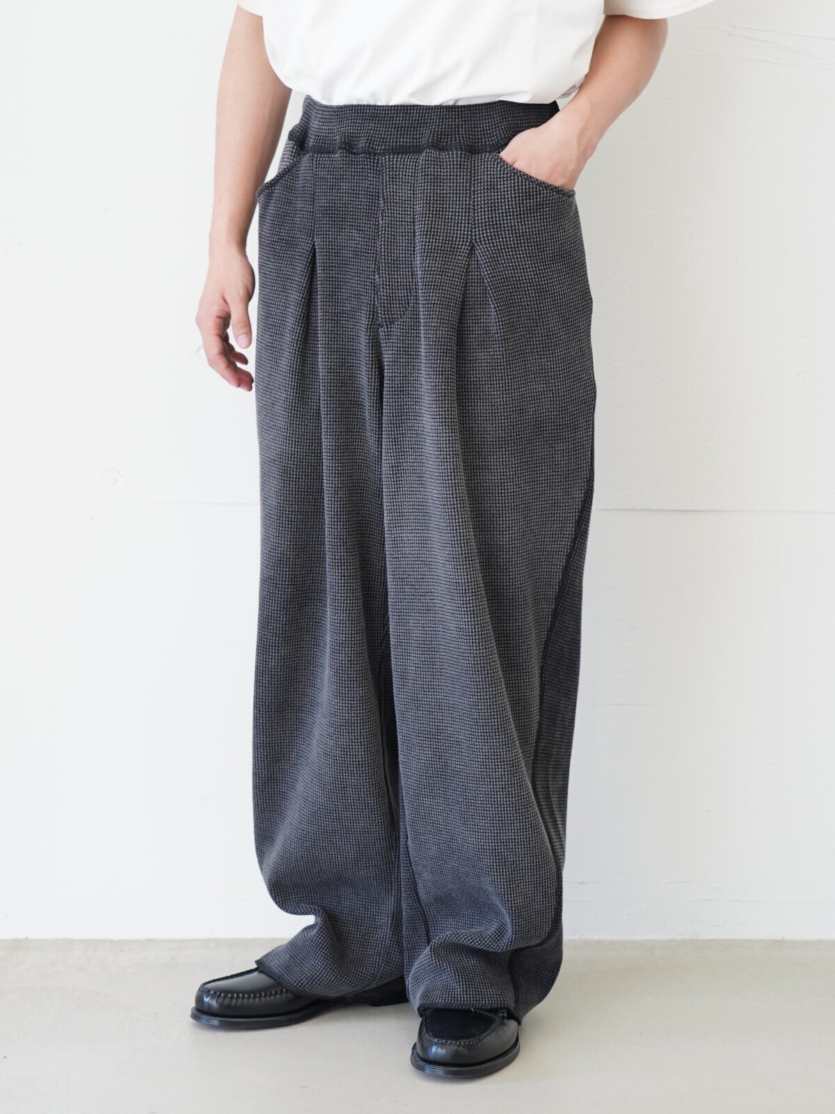 saby 男士 WAFFLE EASY PANTS - Pigment Stone Wash - 图片15