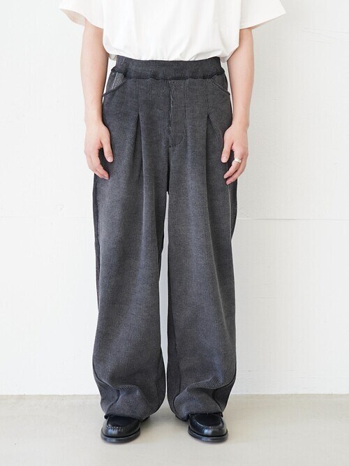 WAFFLE EASY PANTS - Pigment Stone Wash -｜saby 男士