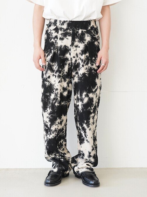 WAFFLE EASY PANTS- Smog Dyed -｜saby 男士