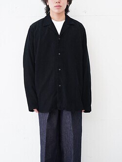 サバイ(saby) 女士 & 男士 LAPEL SHIRTS- 21W Corduroy Sun Fade Processing - black 2