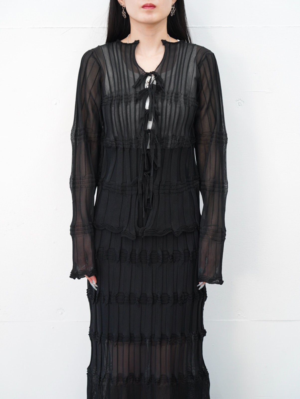 OPEN SESAME CLUB 女士 sheer flow cardigan 圖片1