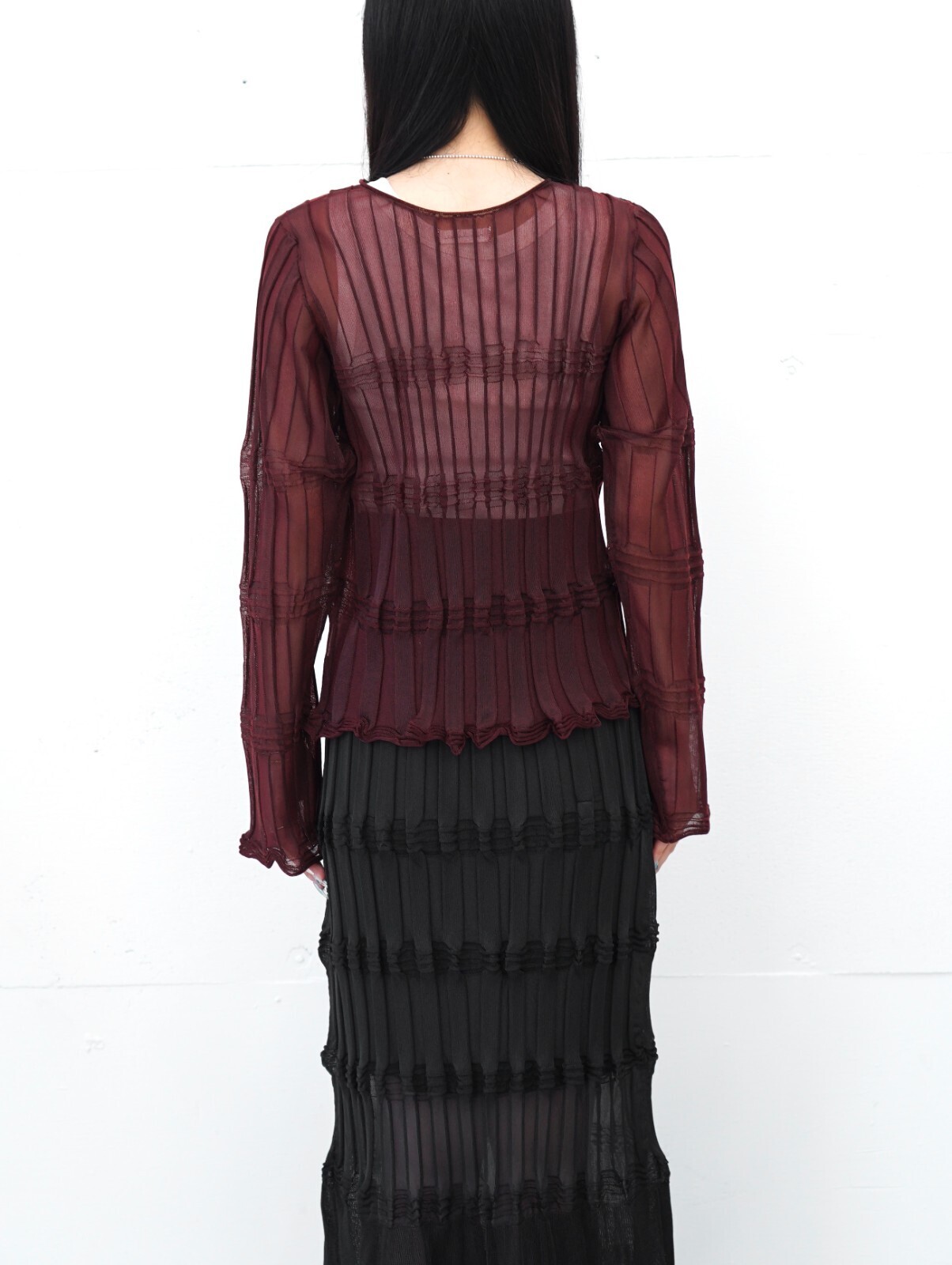 OPEN SESAME CLUB 여성 sheer flow cardigan 이미지15