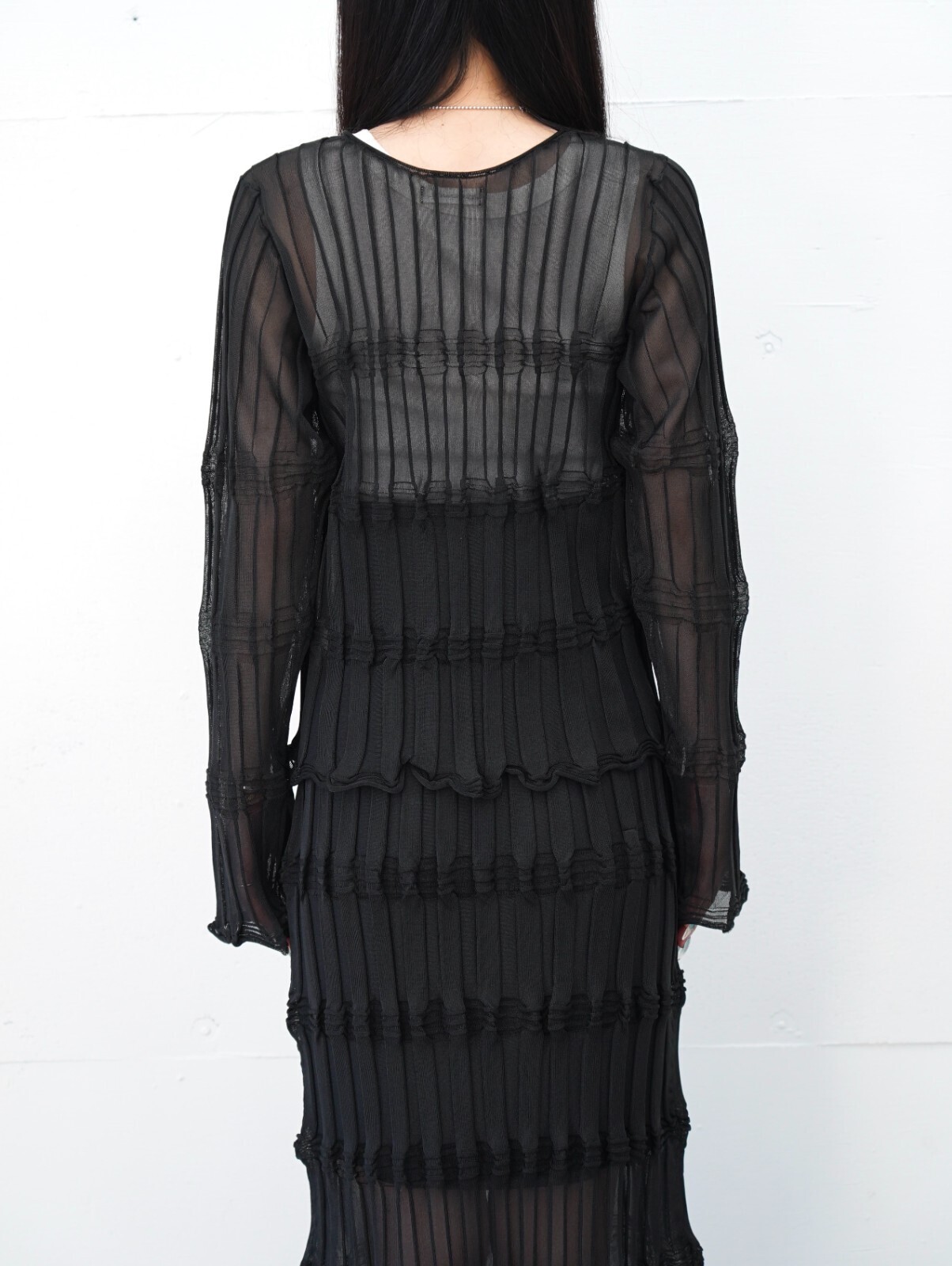 OPEN SESAME CLUB 여성 sheer flow cardigan 이미지3