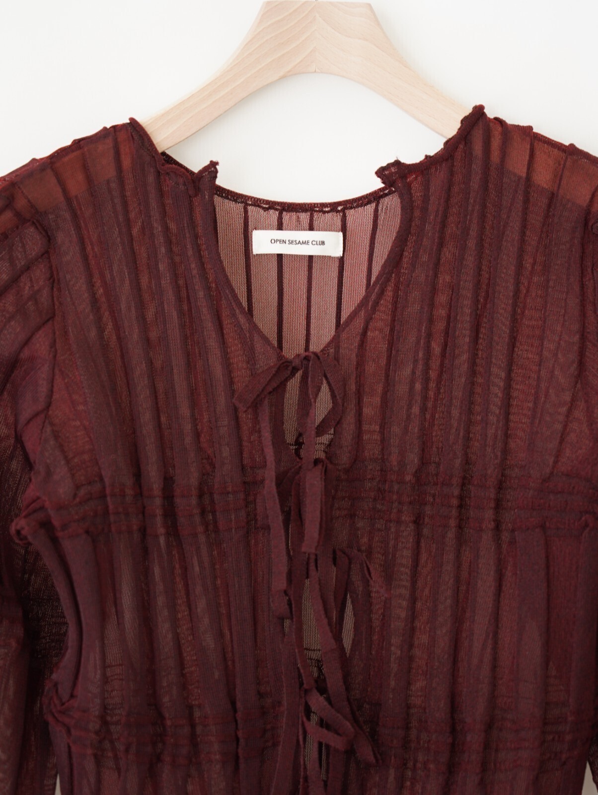 OPEN SESAME CLUB 여성 sheer flow cardigan 이미지19