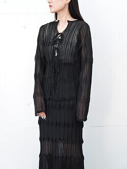 OPEN SESAME CLUB 女士 sheer flow cardigan 圖片4