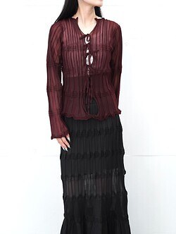 OPEN SESAME CLUB 女士 sheer flow cardigan 圖片16